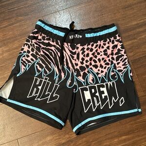 Kill Crew Pink Leopard Print Shorts